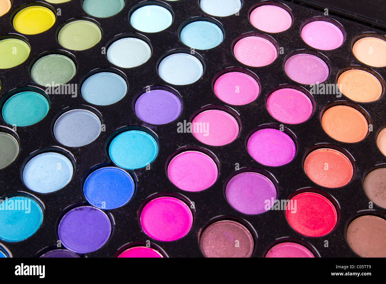 Professional multicolour make-up eyeshadows palette Stock Photo
