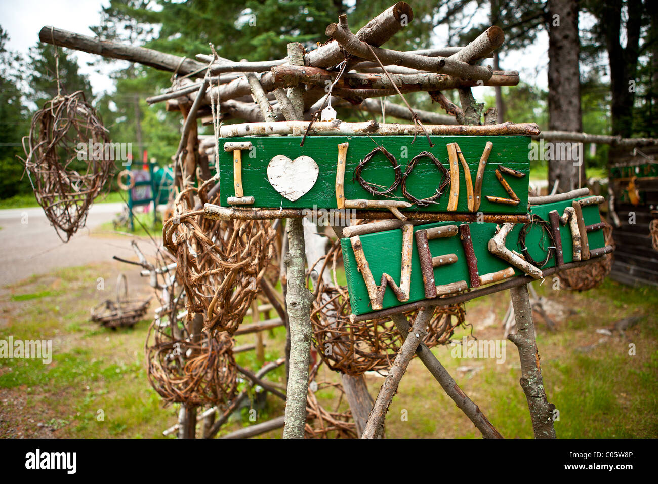 Pottery studio St. Germain in the Northwoods of Wisconsin Stock Photo