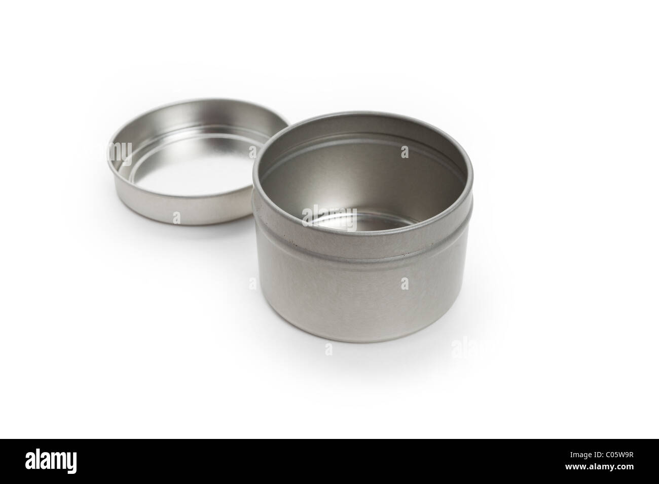 Round Container with white background Stock Photo - Alamy
