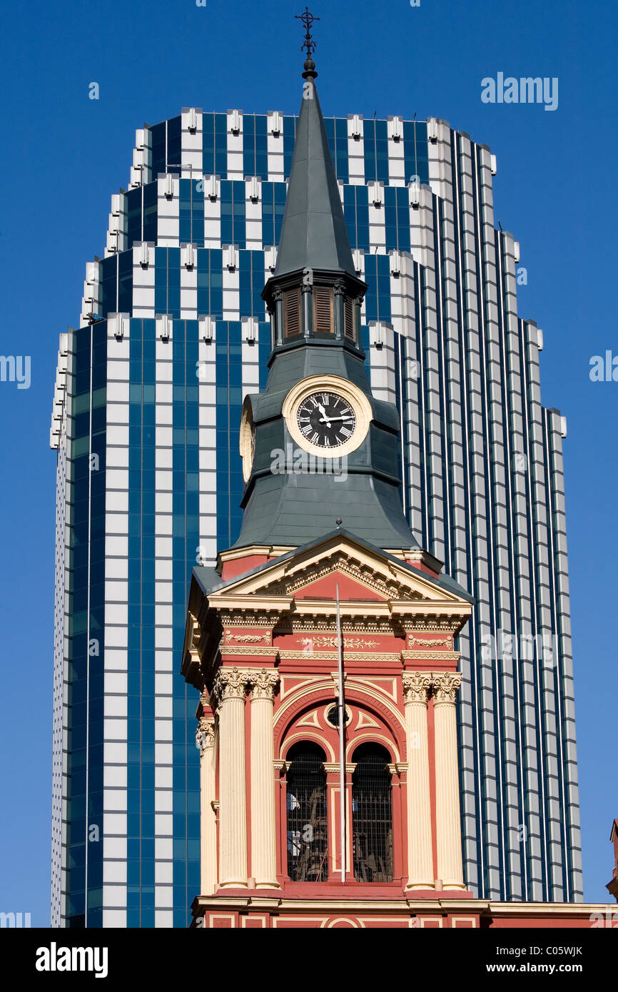 Old and new architecture Santiago de Chile Stock Photo