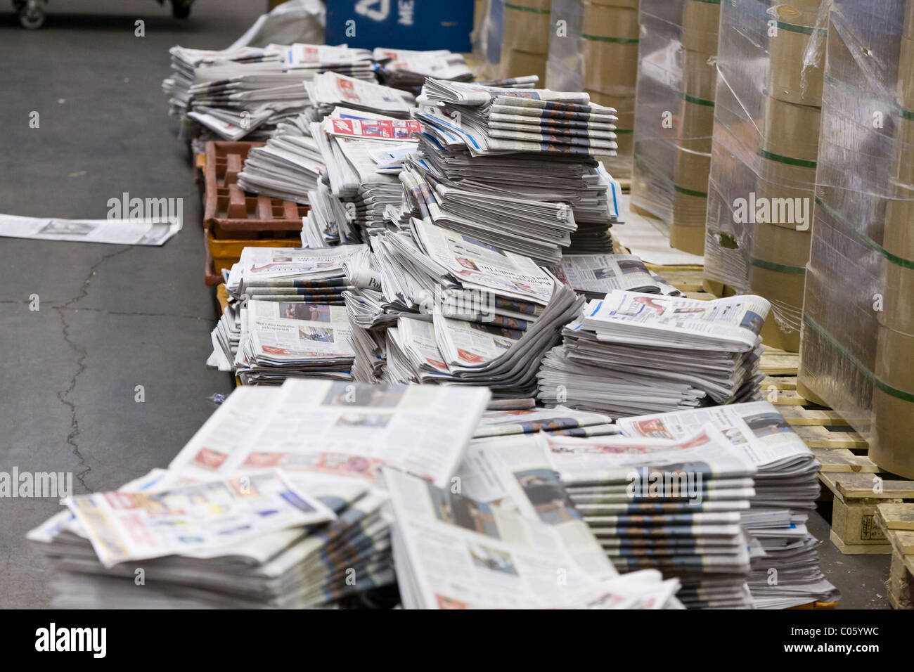 Unsold Copies Of The Ottawa Citizen Newspaper Await Recycling Ottawa Ontario Canada Unsold Copies Of The Ottawa Citizen Newspaper Await Recycling Ottawa Ontario Canada