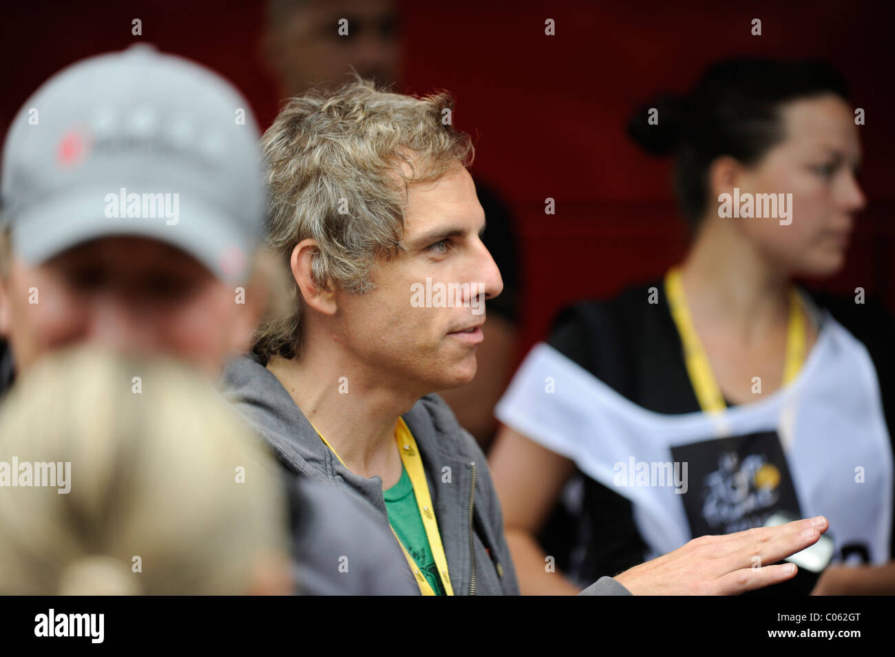 Ben Stiller during his visit to Lance Armstrong's Team Radio Shack, Tour de France 2010, Rotterdam, Netherlands, Europe Stock Photo