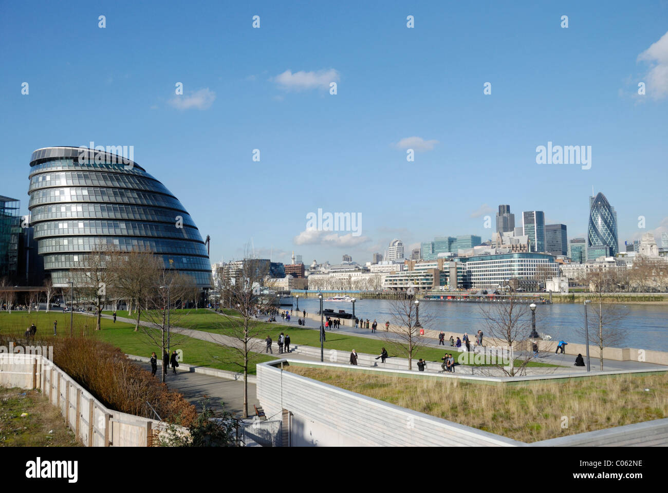The GLA headquarters, River Thames and City of London, London, England Stock Photo