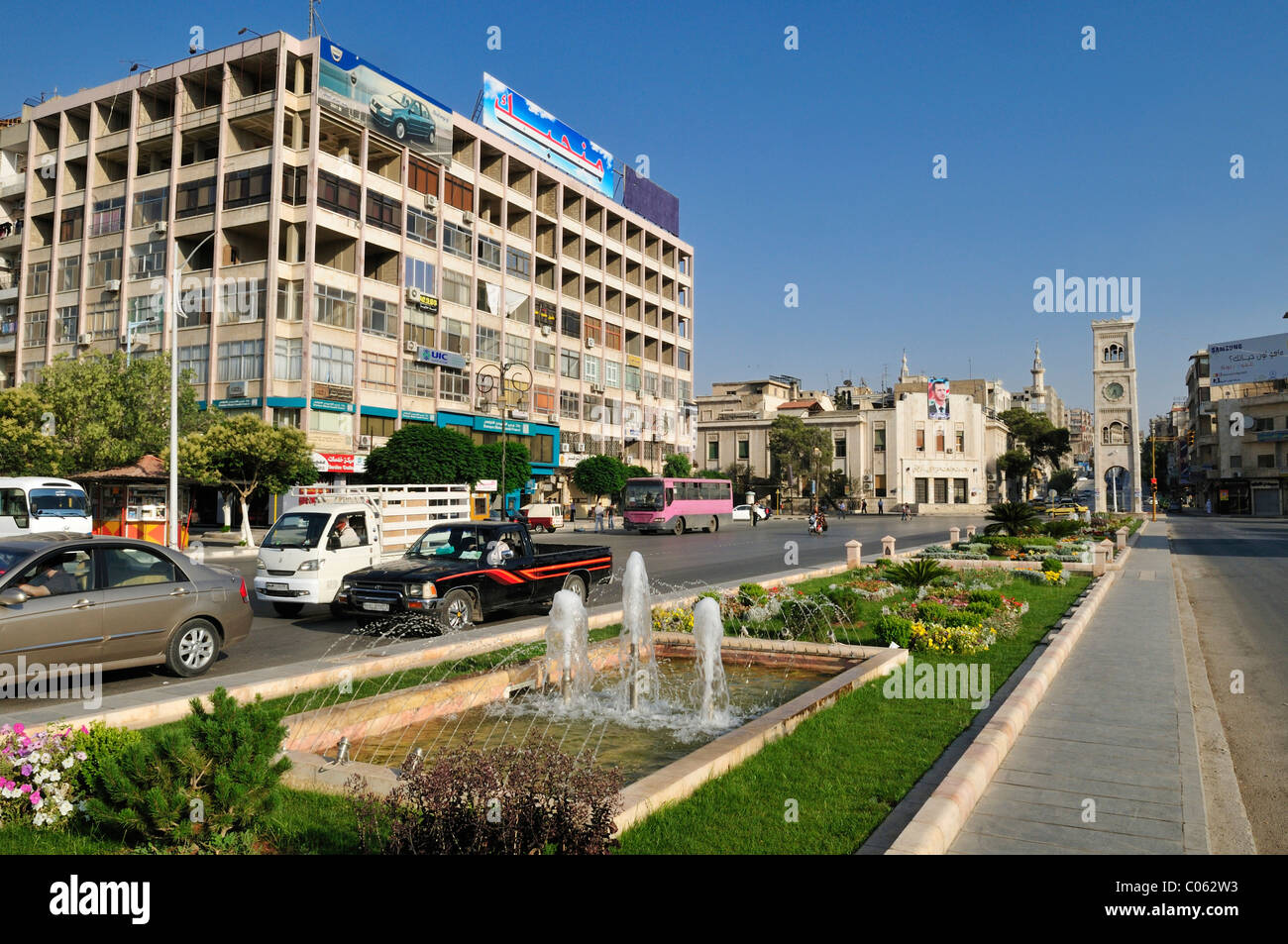 City center of Hama, Syria, Middle East, West Asia Stock Photo