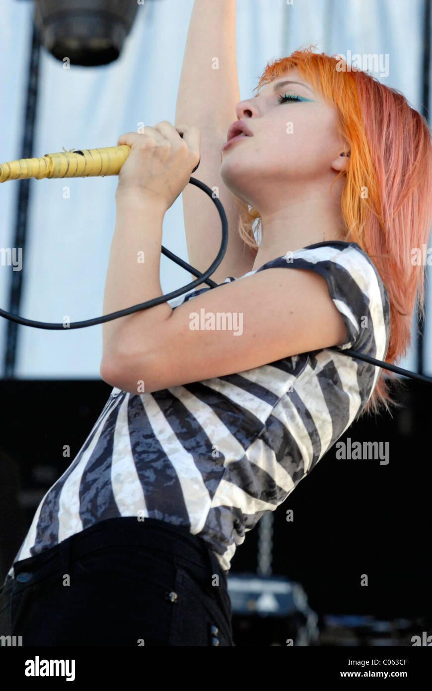 Hayley Williams From The Band Paramore Performing Live At The Kroq La Invasion At The Home Depot Centre Los Angeles Stock Photo Alamy