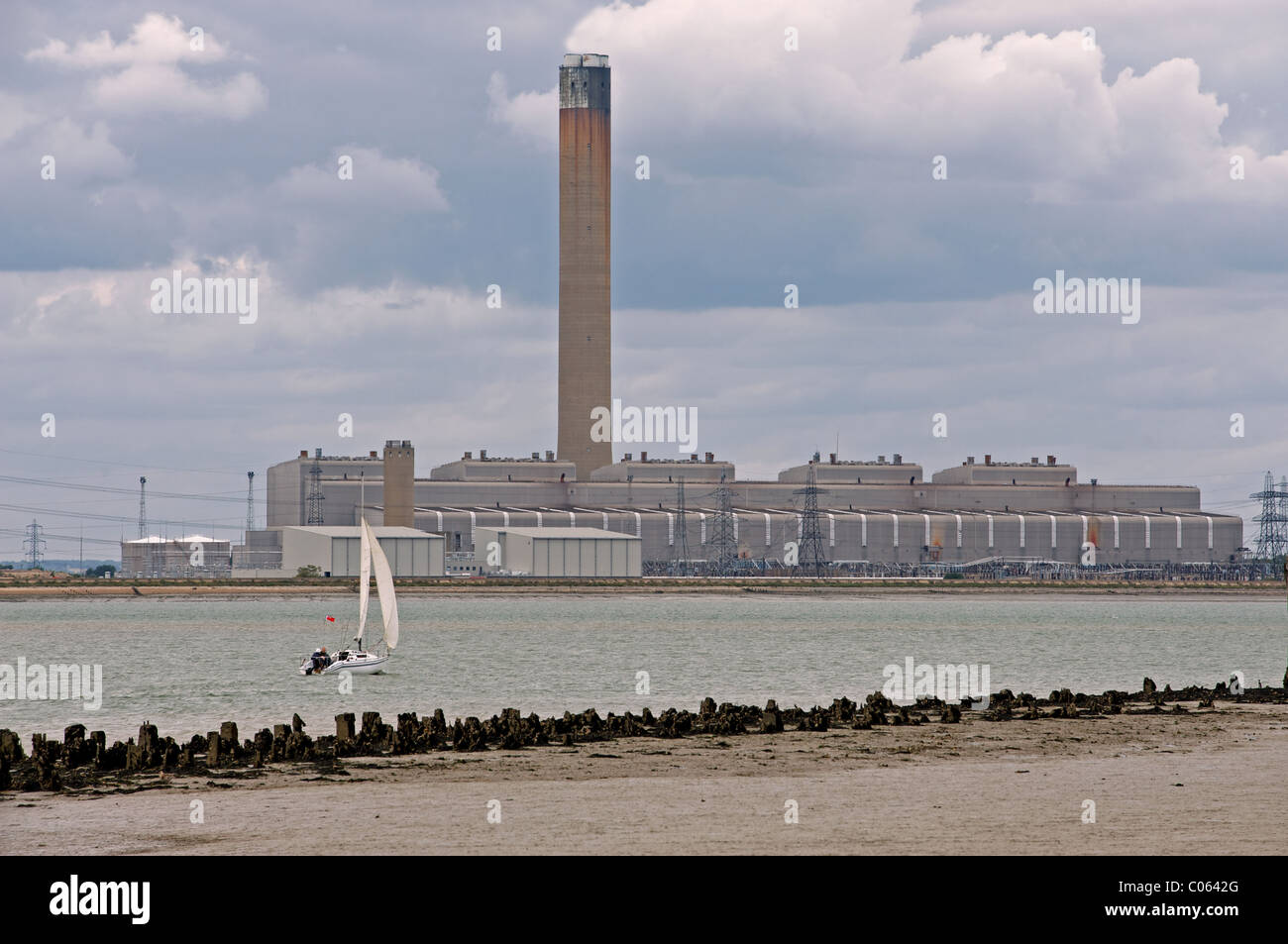 Oil-fired power station, UK. Stock Photo