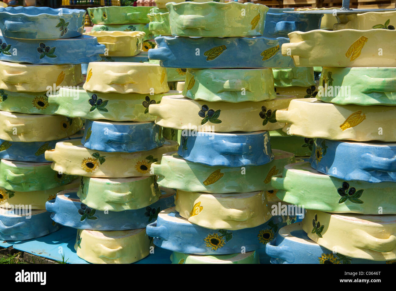 Ceramic pottery near Crestet, Provence, southern France, Europe Stock