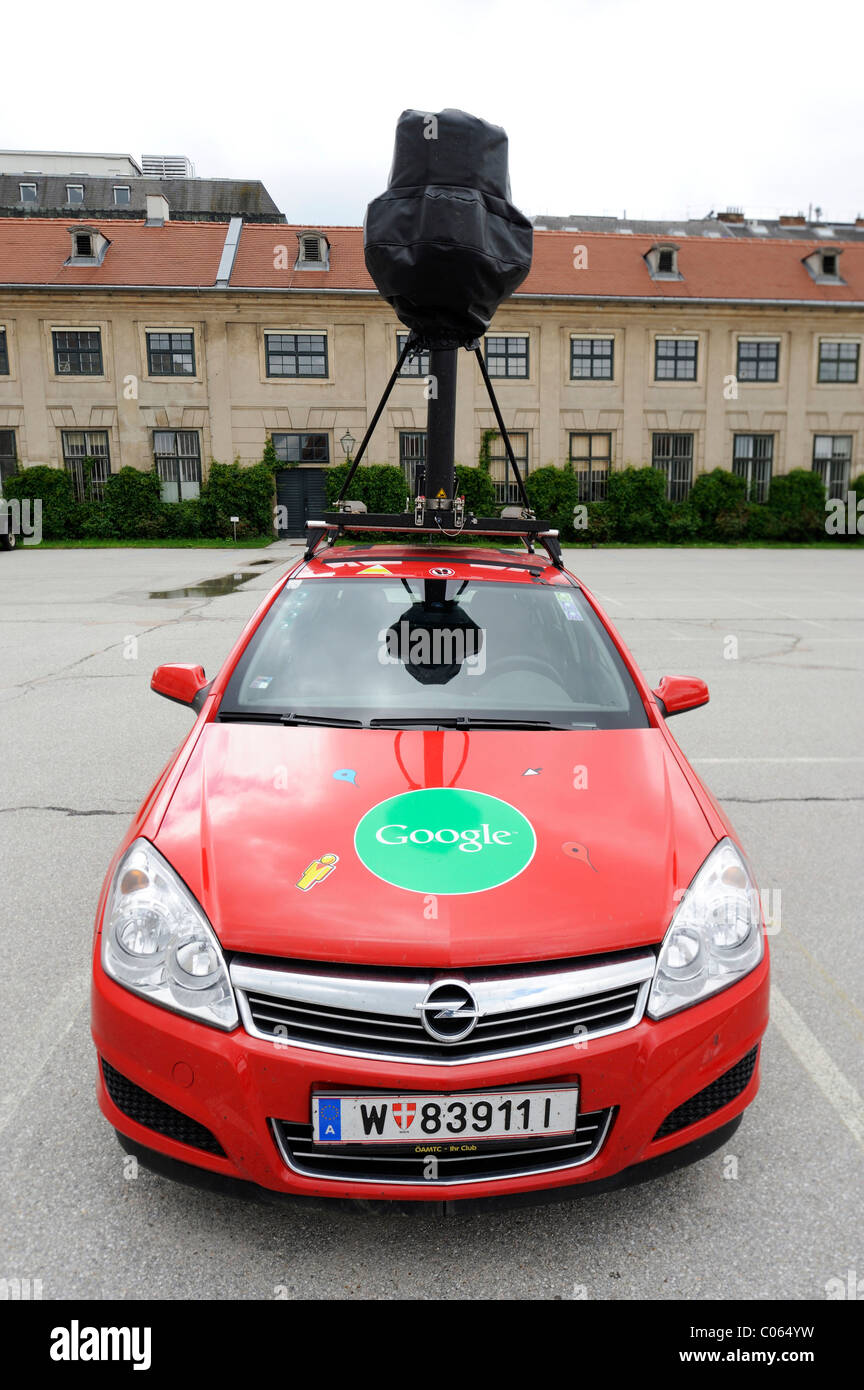 Google Street View vehicle with a special camera, ready for use on a car park in Vienna, Austria, Europe Stock Photo