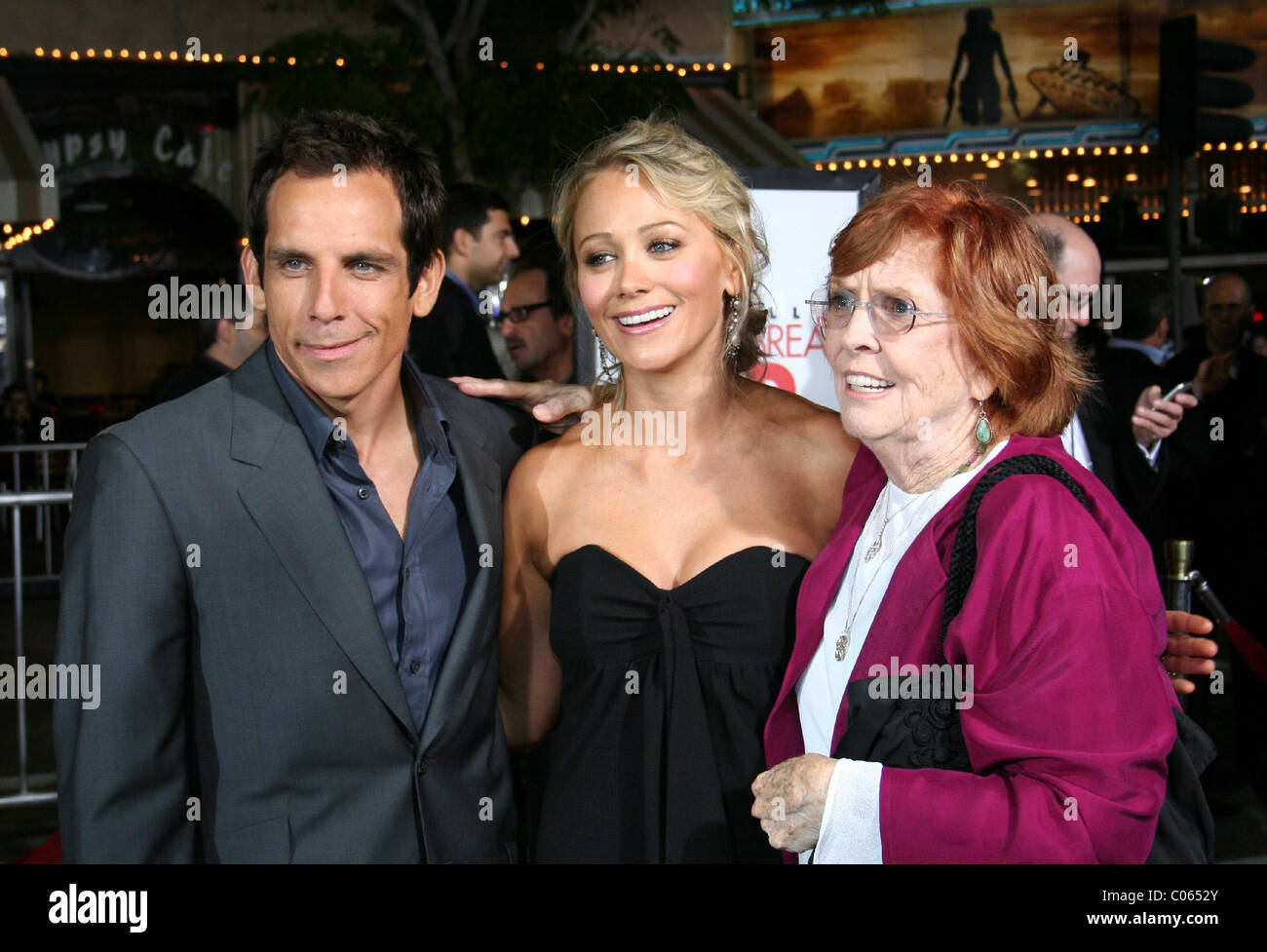Ben Stiller, Christine Taylor and Anne Meara Los Angeles film premiere ...