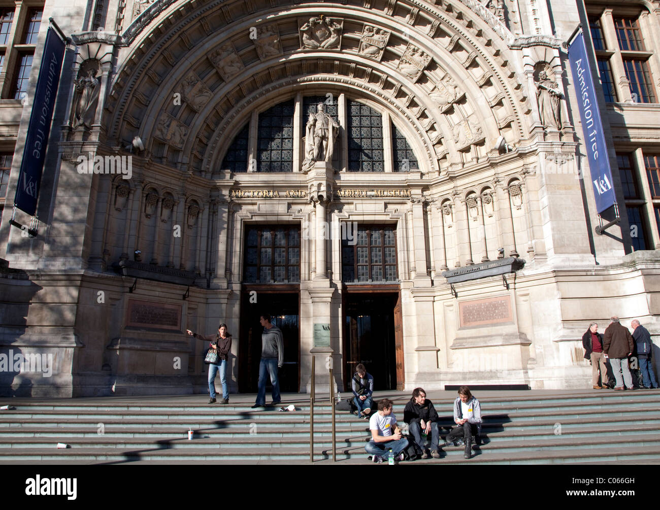 Main entrance to Victoria & Albert Museum, London Stock Photo