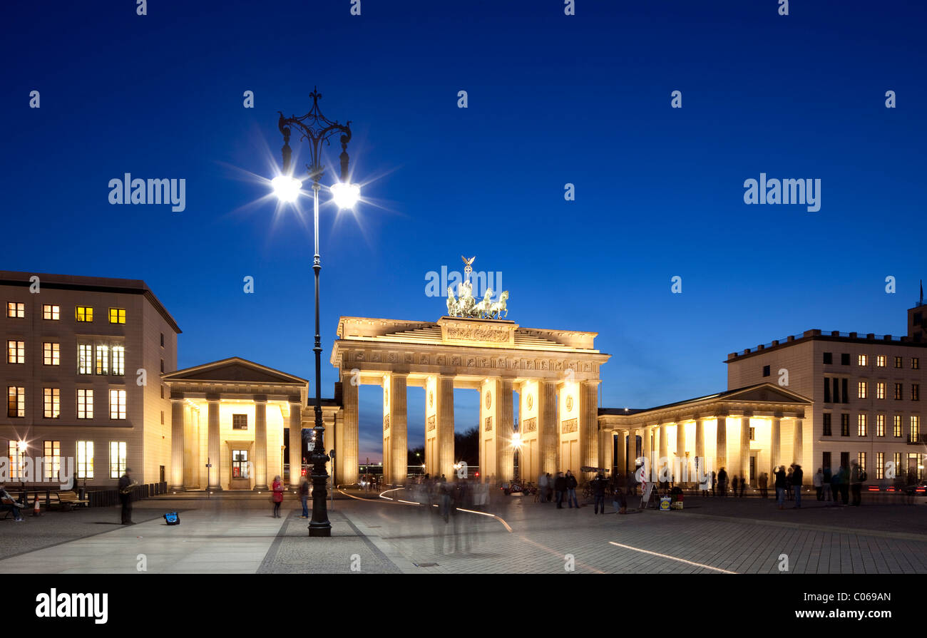 Brandenburg Gate, Pariser Platz square, Berlin-Mitte, Berlin, Germany, Europe Stock Photo
