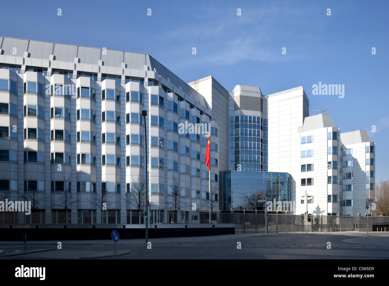 Chinese Embassy, formerly the headquarters of the Free German Trade Union of the GDR, Berlin-Mitte, Berlin, Germany, Europe Stock Photo