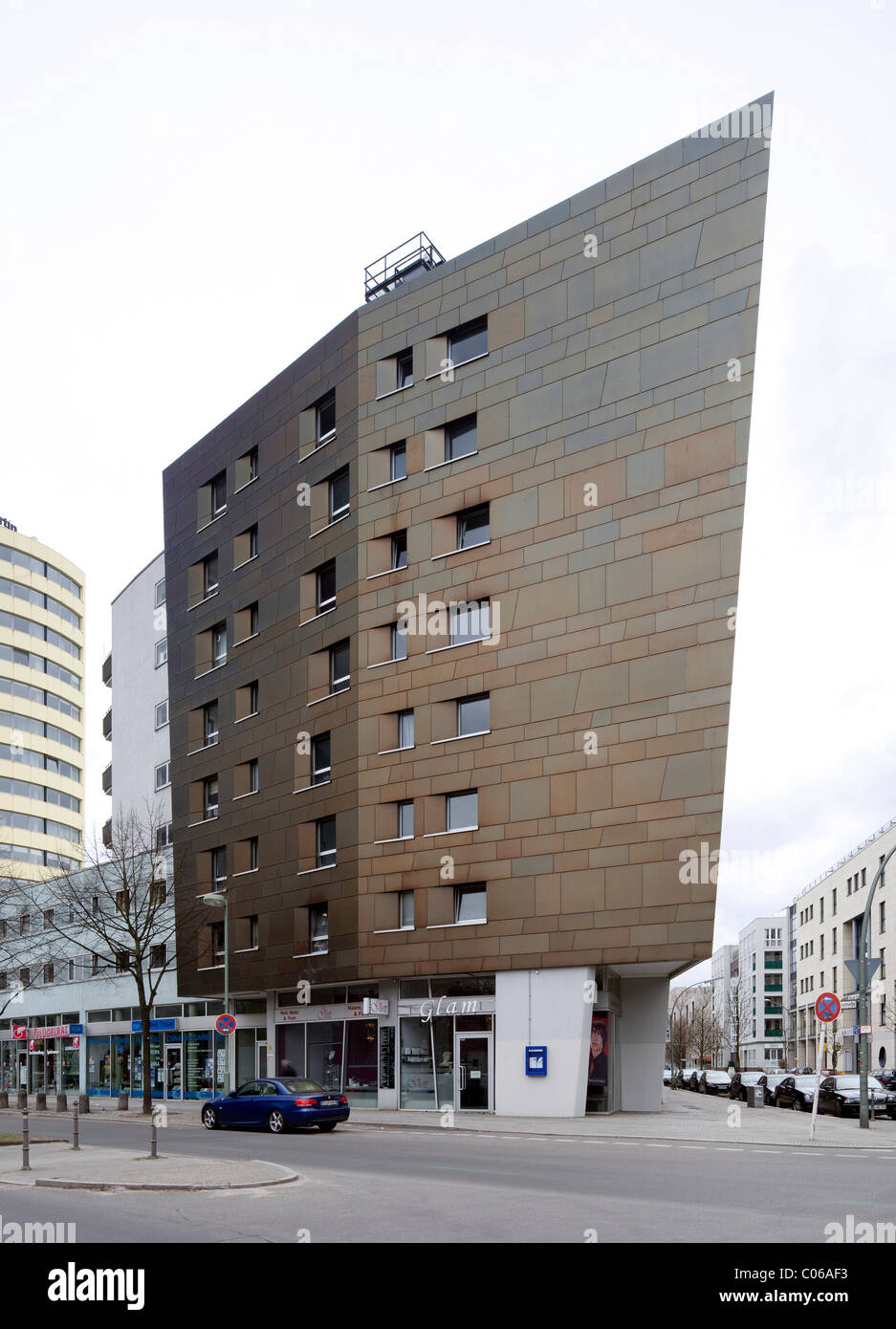 Residential apartment building designed by Zaha Hadid, Internationale Bauausstellung, Kreuzberg, Berlin, Germany, Europe Stock Photo