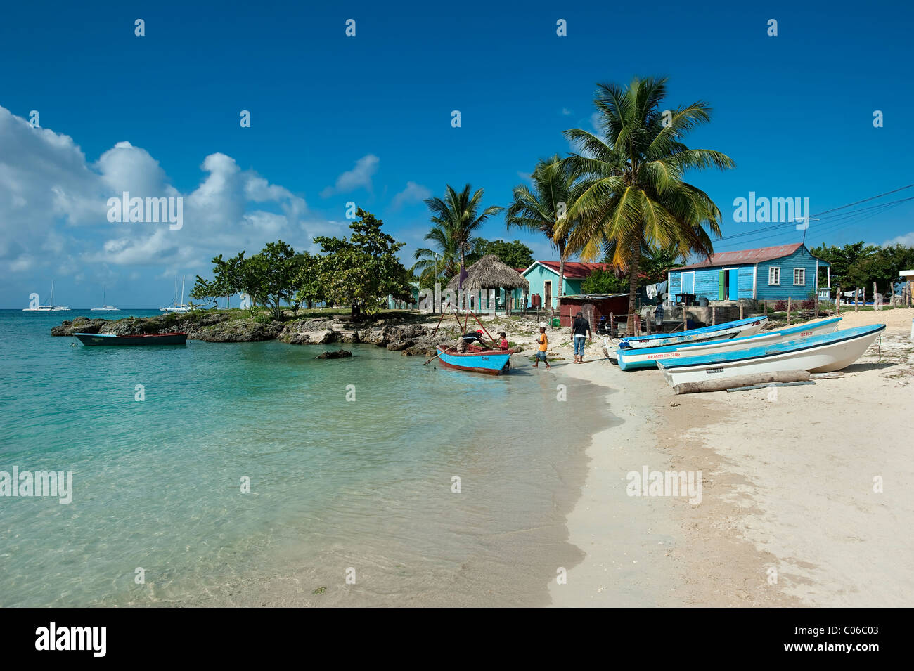 Bayahibe Town Beach, Dominican Republic Stock Photo