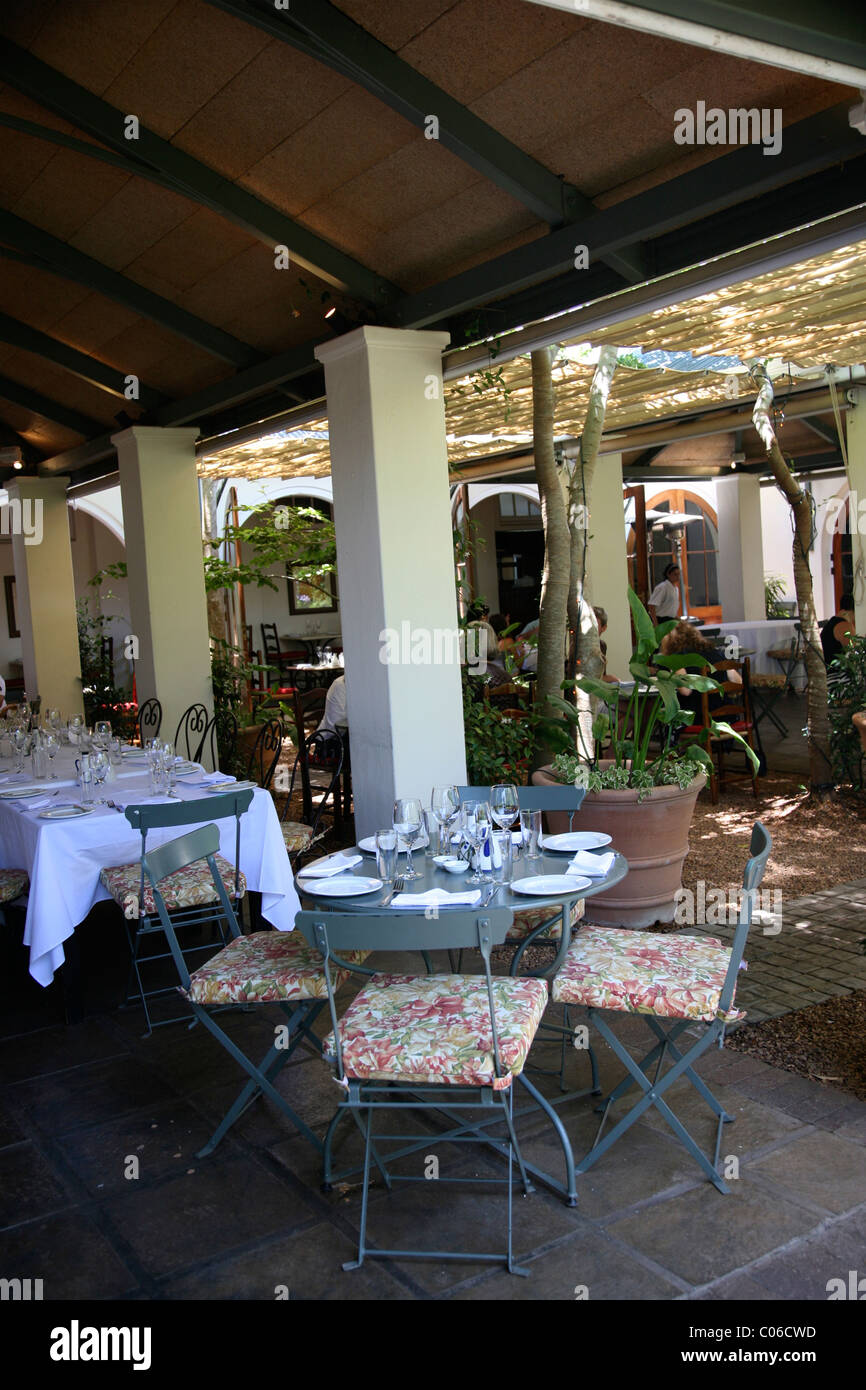 Uitsig Restaurant in Constantia in Cape Town Stock Photo Alamy
