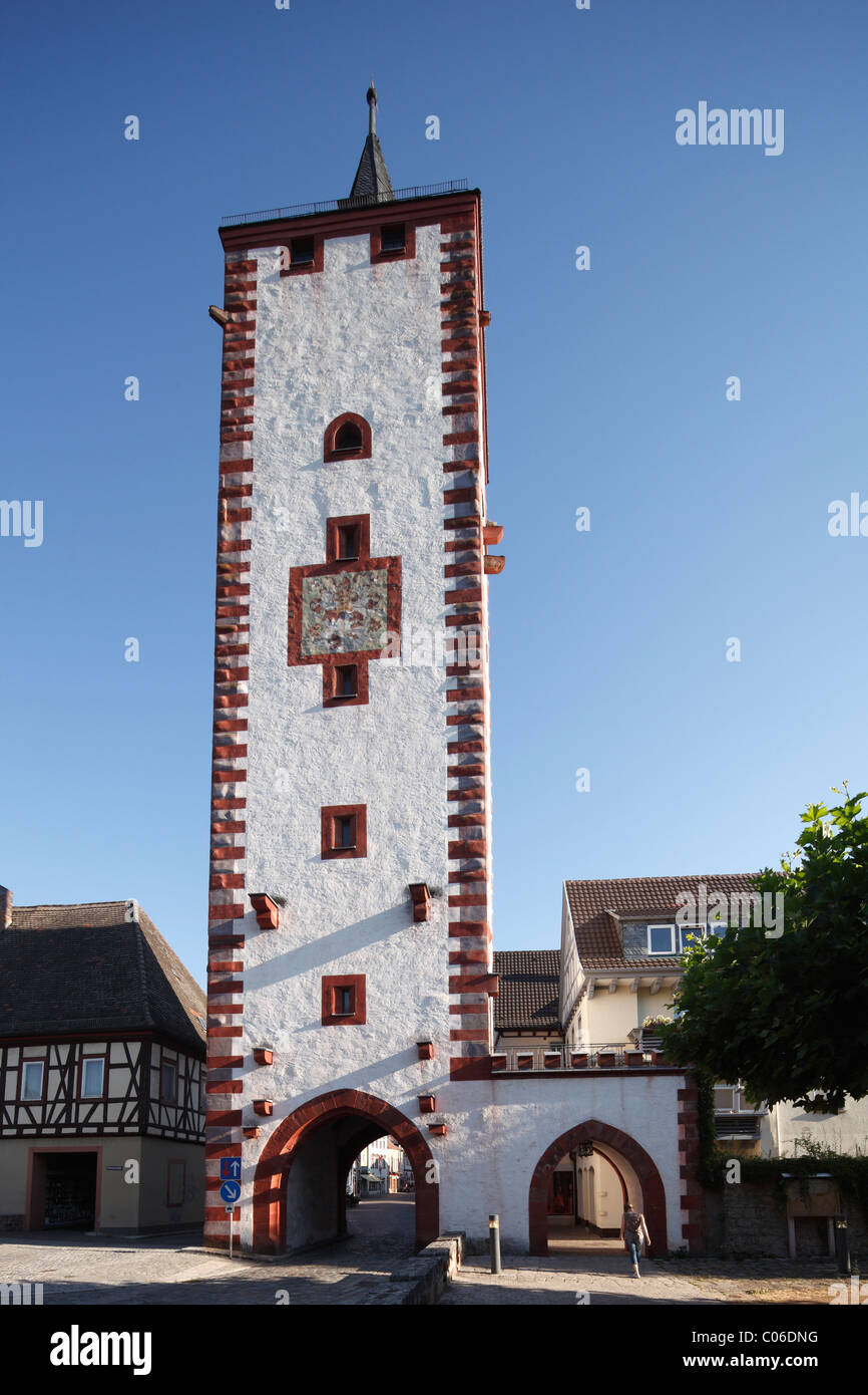 Upper Gate, Karlstadt, Mainfranken, Lower Franconia, Franconia, Bavaria, Germany, Europe Stock Photo