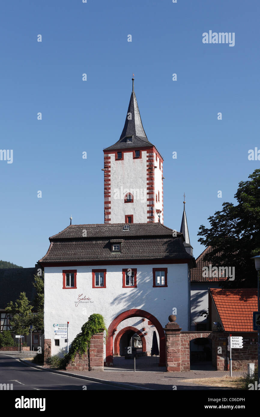 Upper Gate, Karlstadt, Mainfranken, Lower Franconia, Franconia, Bavaria, Germany, Europe Stock Photo