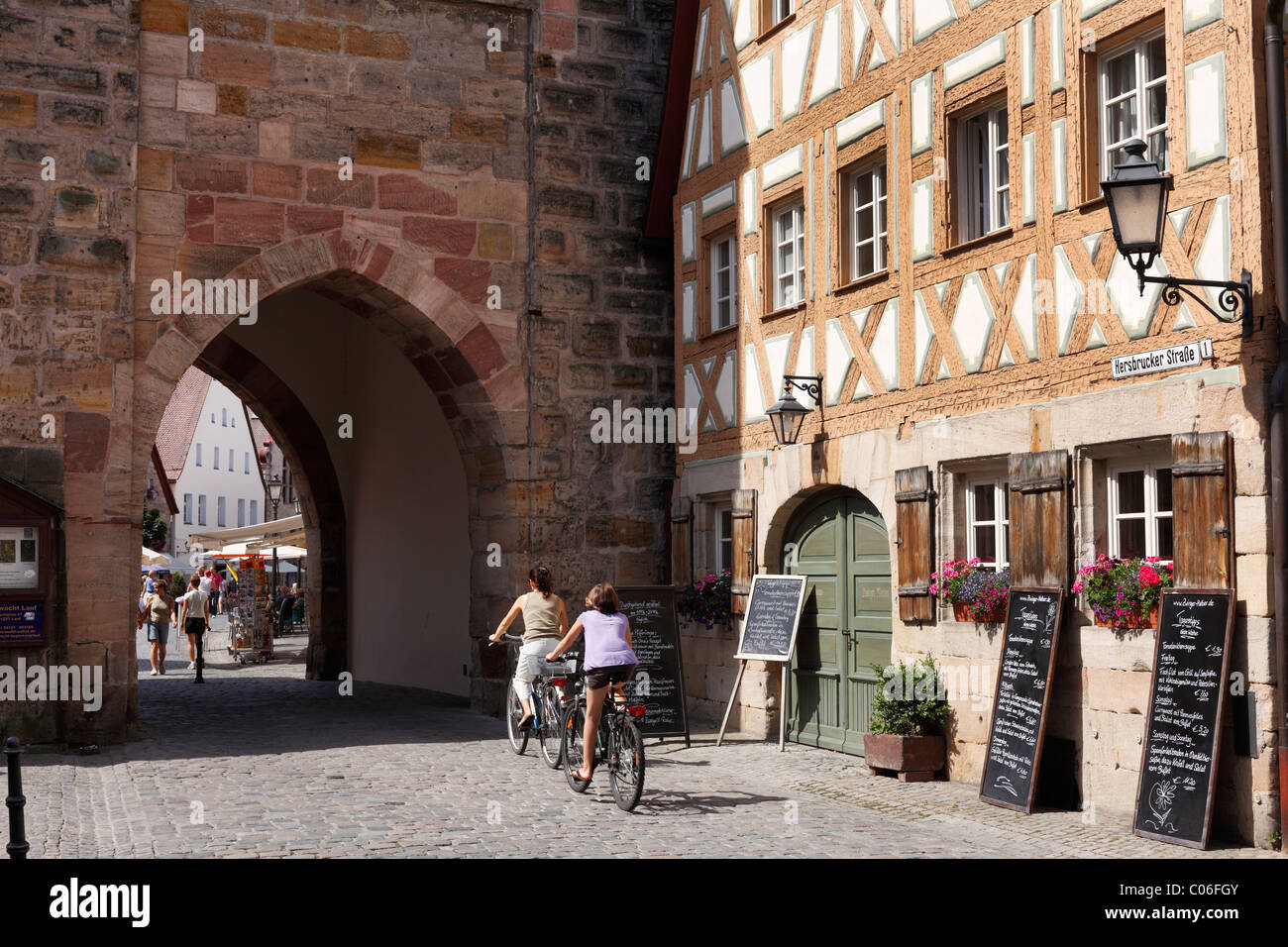 Hersbrucker Gate, Lauf an der Pegnitz, Franconia, Bavaria, Germany, Europe Stock Photo