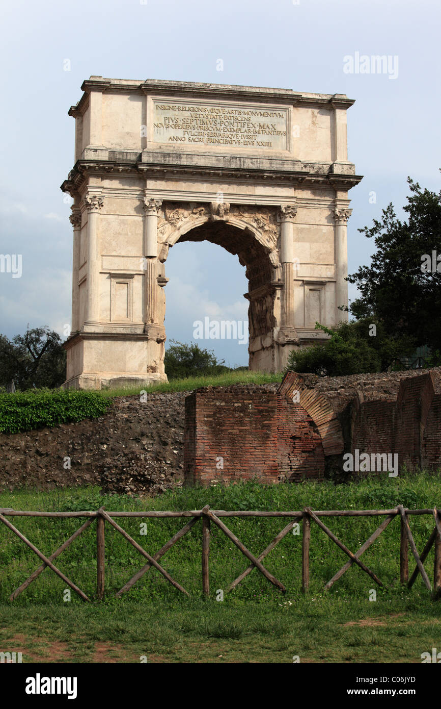 Arch of Titus, Arco de Tito, Rome, Italy, Europe Stock Photo