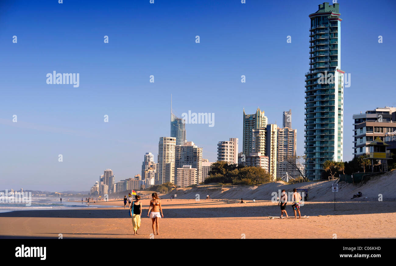 Highrise buildings, Main Beach, Surfers Paradise, Gold Coast, New