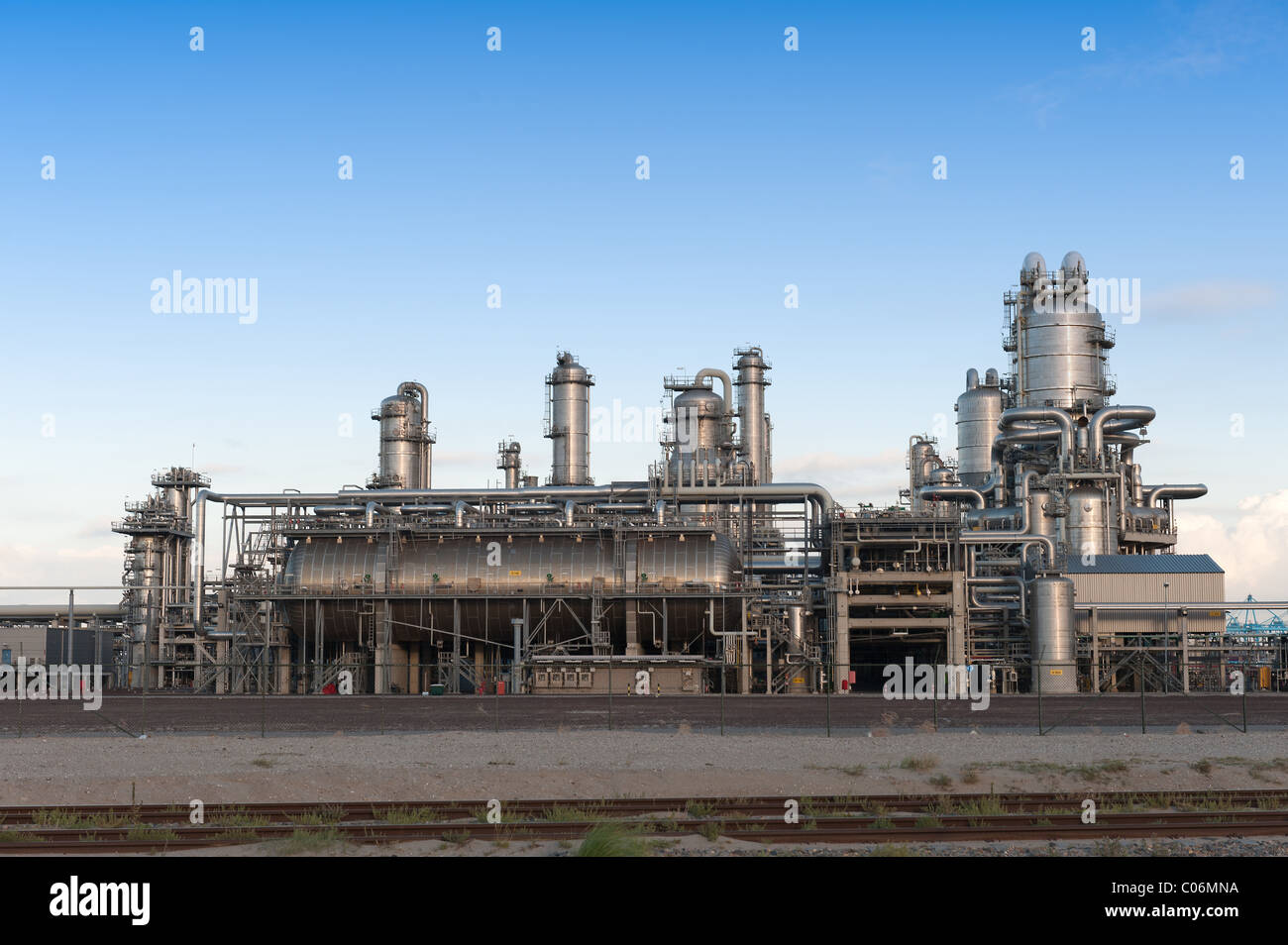 Oil refinery at the Maasvlakte in Holland Stock Photo
