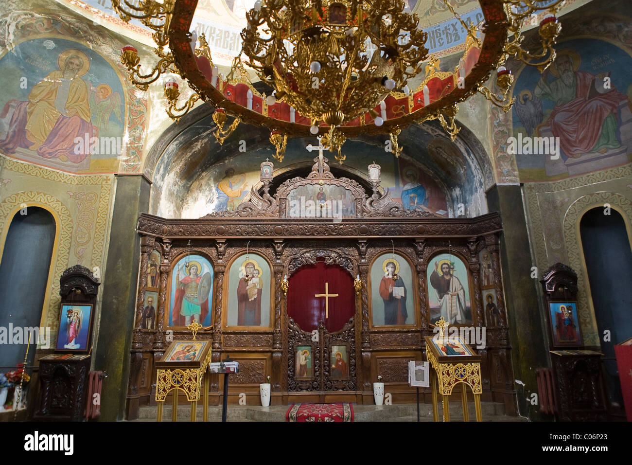 Russe, Ruse, orthodox church inside, Balkans, Bulgaria Stock Photo