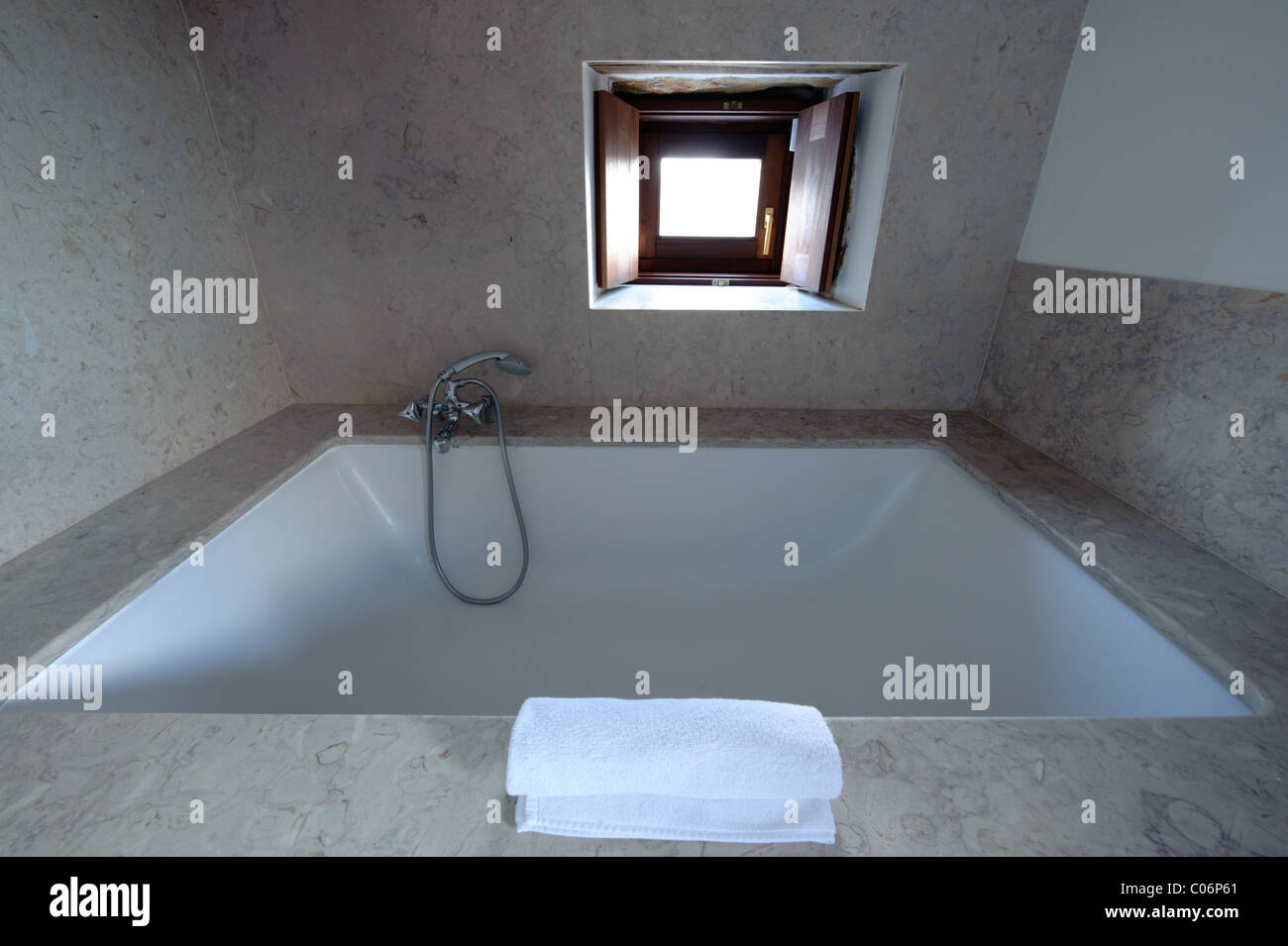 Modern contemporary bath tub Stock Photo