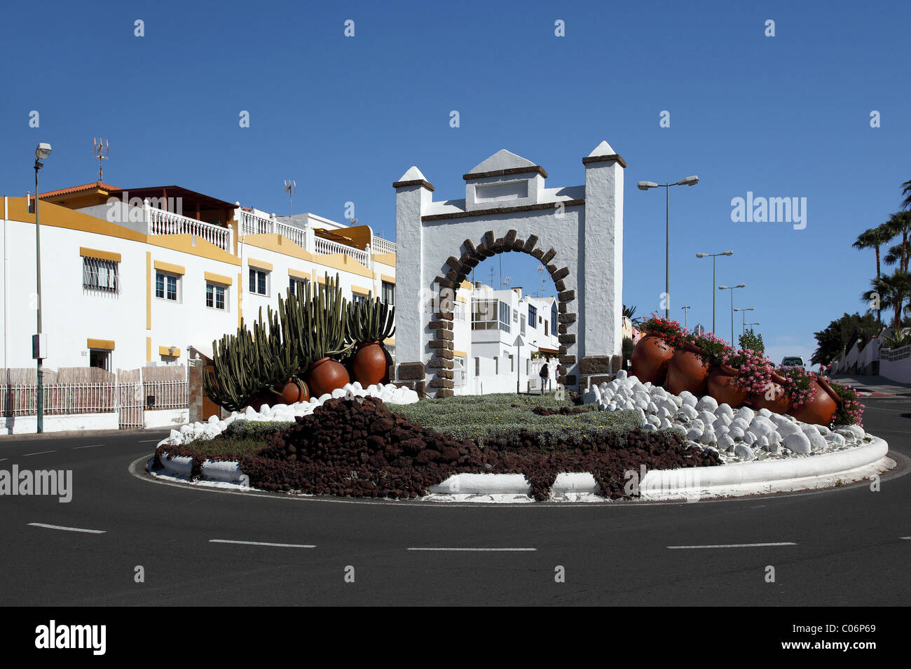 Roundabout, Maspalomas, Gran Canaria. Stock Photo
