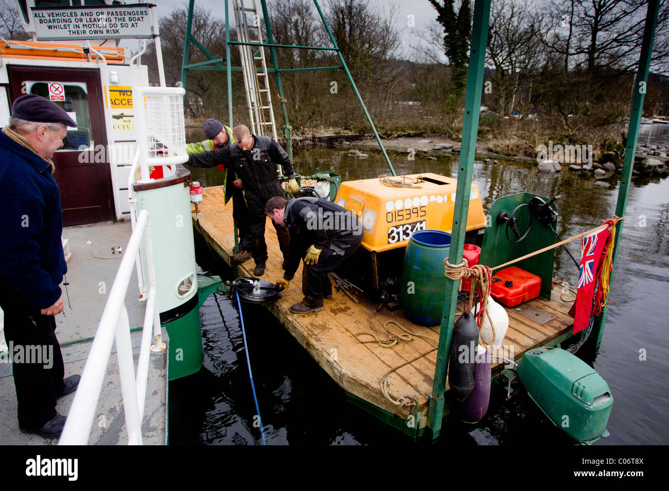 THE LAKE DISTRICT NATIONAL PARK Car and passenger ferry on Lake