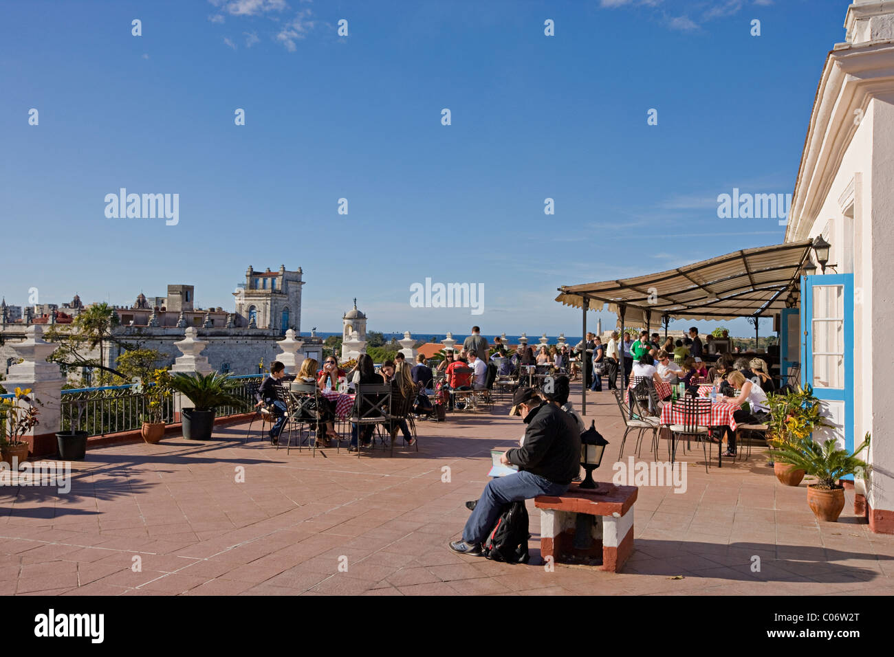 Roof top bar in Havana Cuba Stock Photo - Alamy
