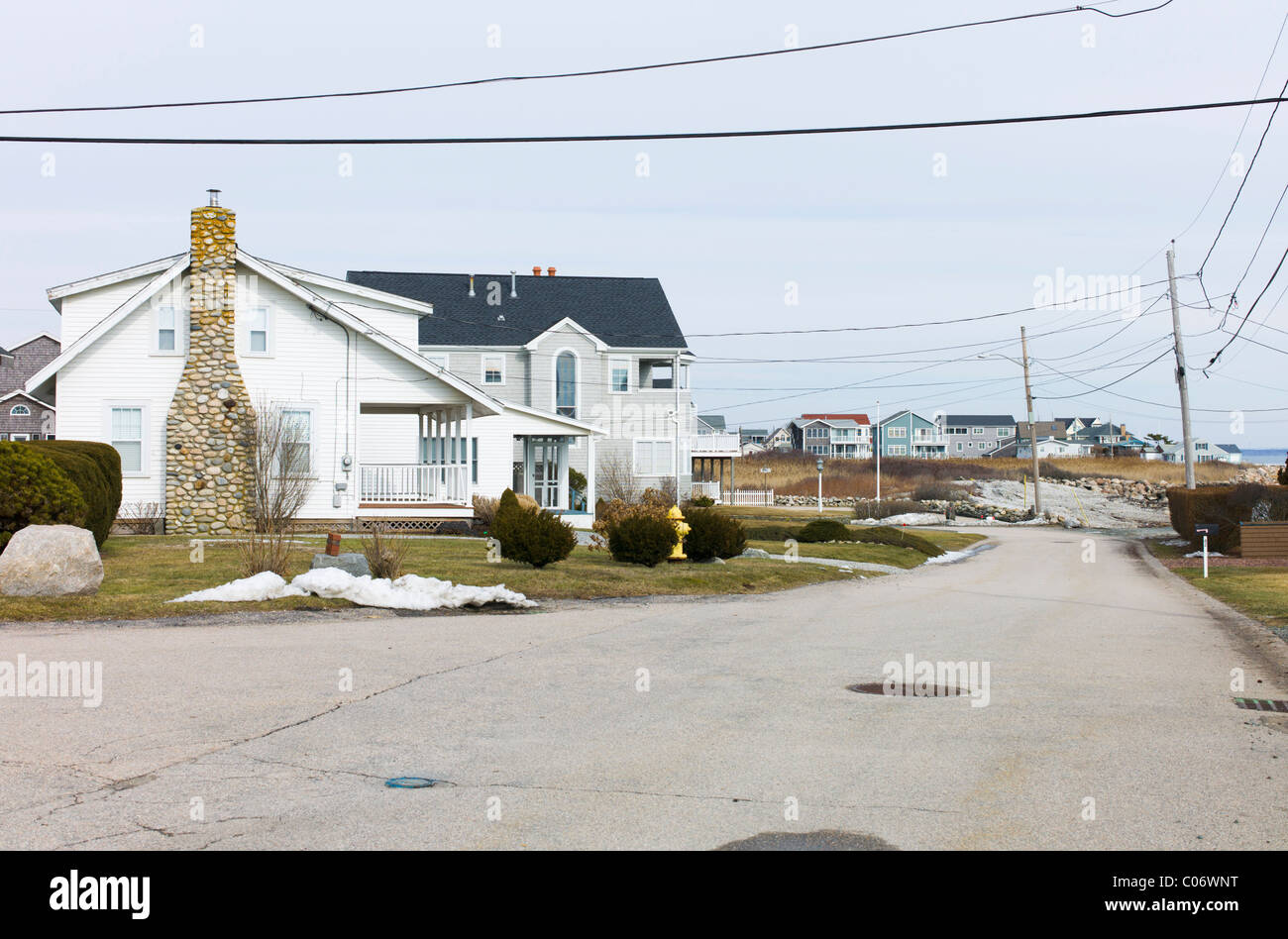 Vacation homes Narragansett Rhode Island USA Stock Photo