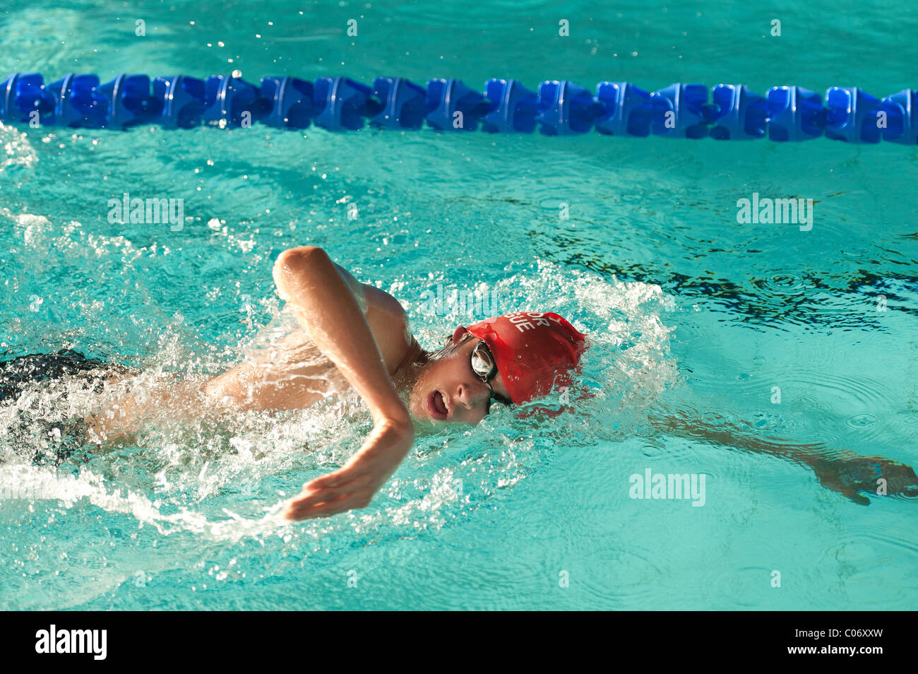 swimming race national competition 50m pool Stock Photo Alamy