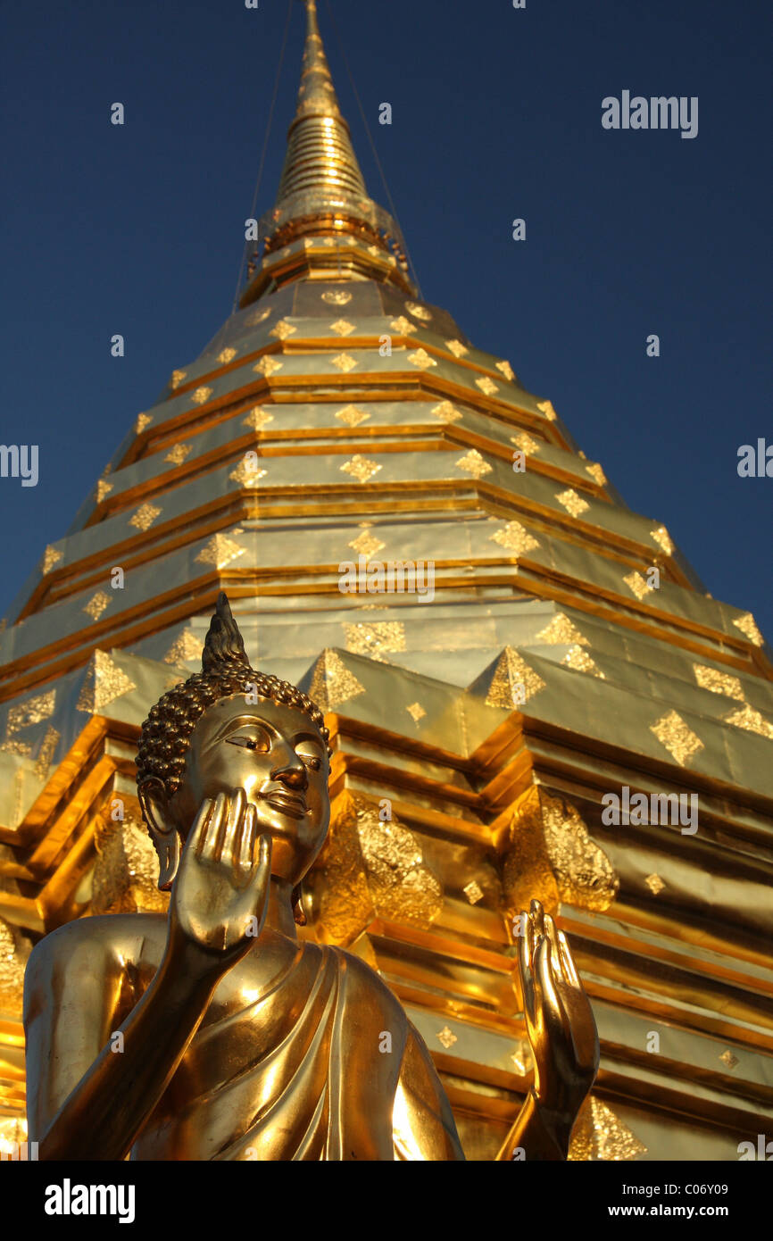 Buddha and temple in Thailand Stock Photo - Alamy