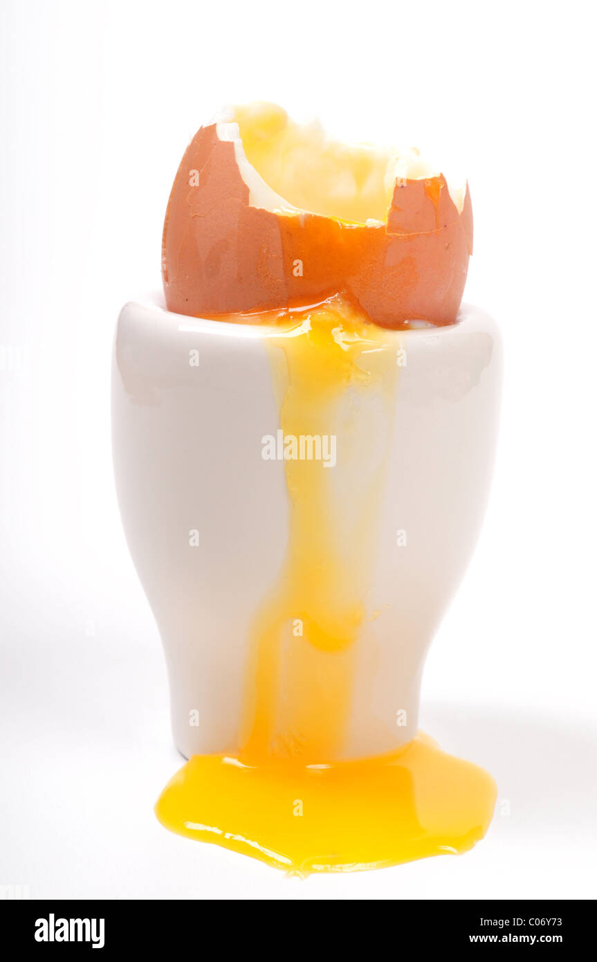 Boiled Egg in an Egg Cup. Stock Photo