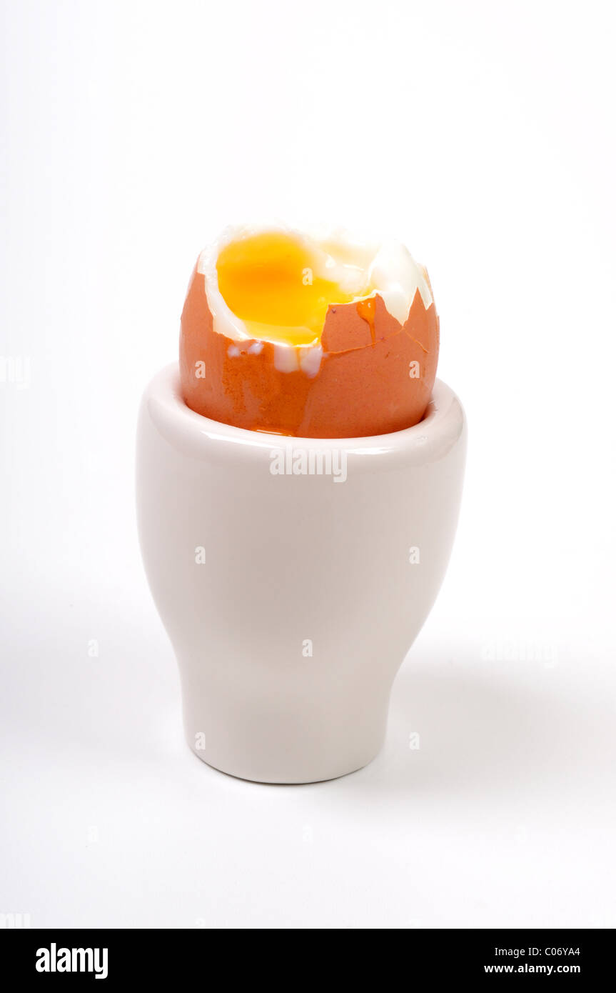 Boiled Egg in an Egg Cup. Stock Photo