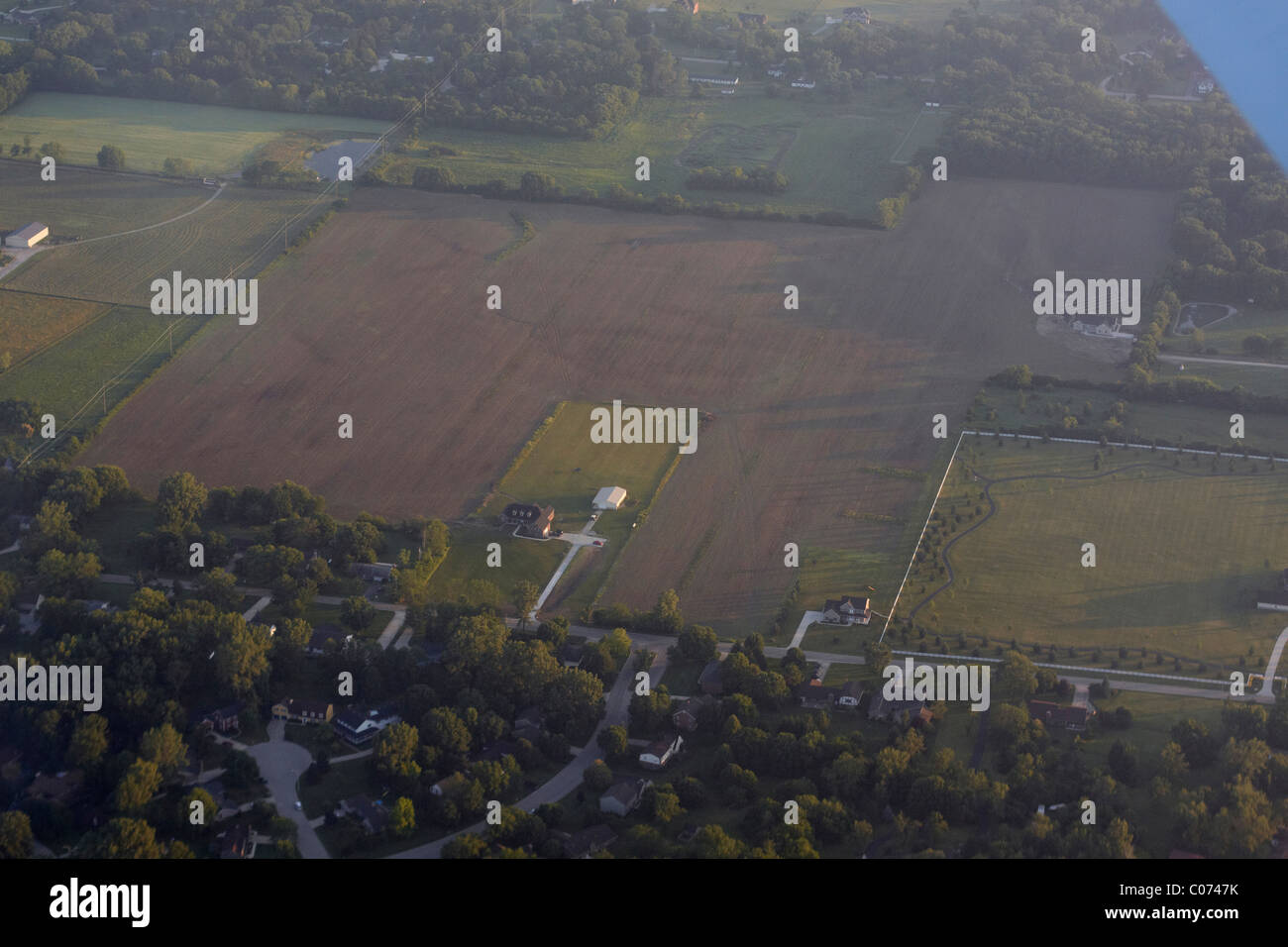 Aerial photo Ohio farm land Stock Photo Alamy
