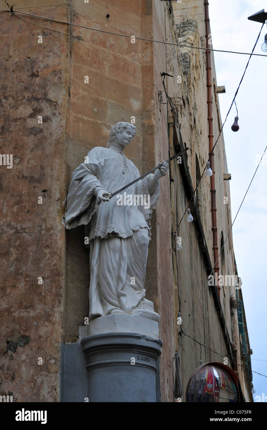 Statues in streets, La Valletta, Malta Stock Photo Alamy