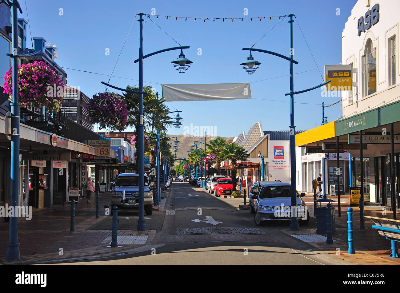 Market Street, Blenheim, Marlborough Region, South Island, New Zealand Stock Photo