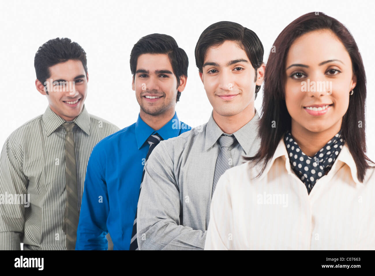 Portrait of business executives smiling Stock Photo - Alamy
