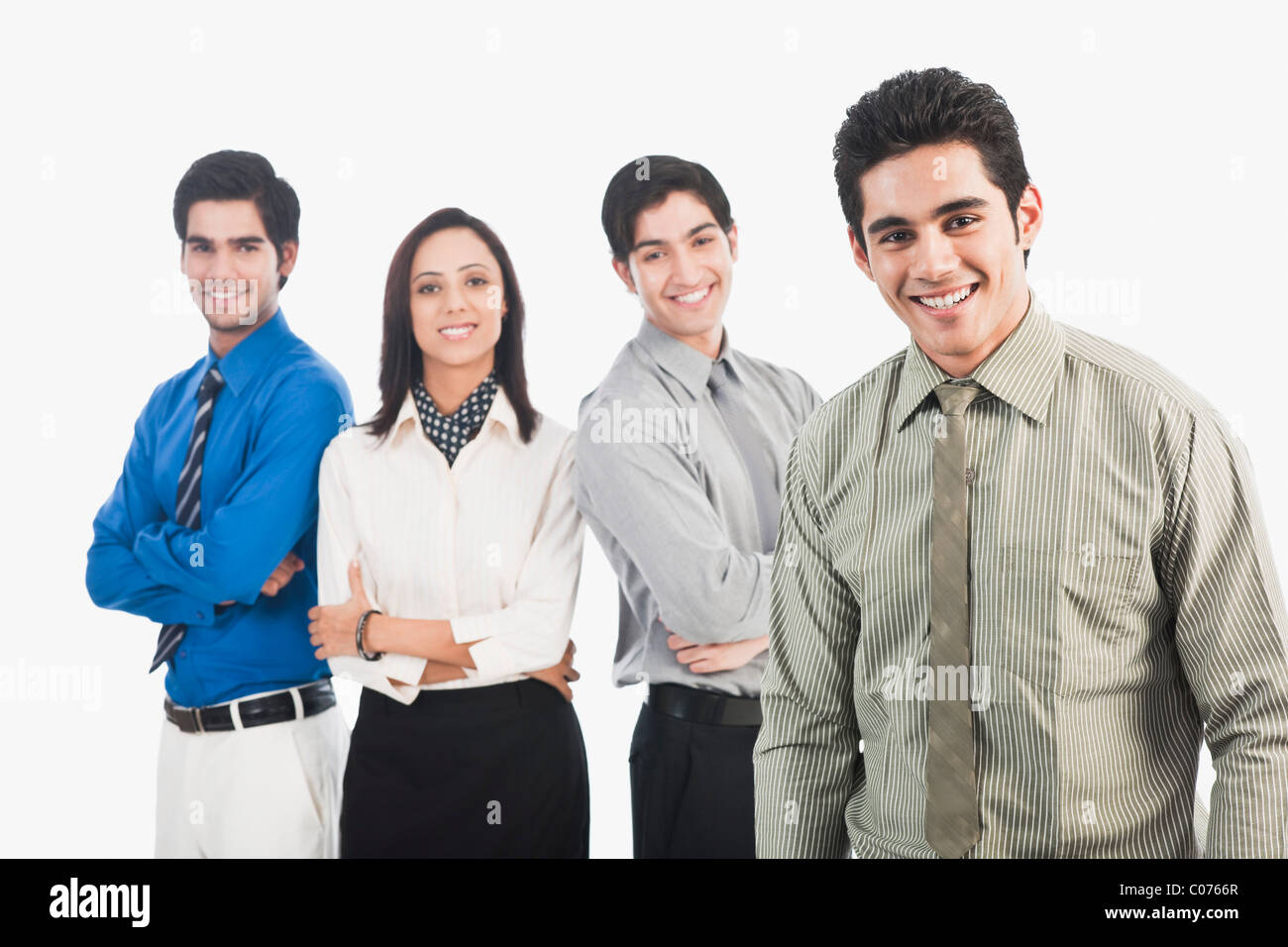 Portrait of business executives smiling Stock Photo - Alamy