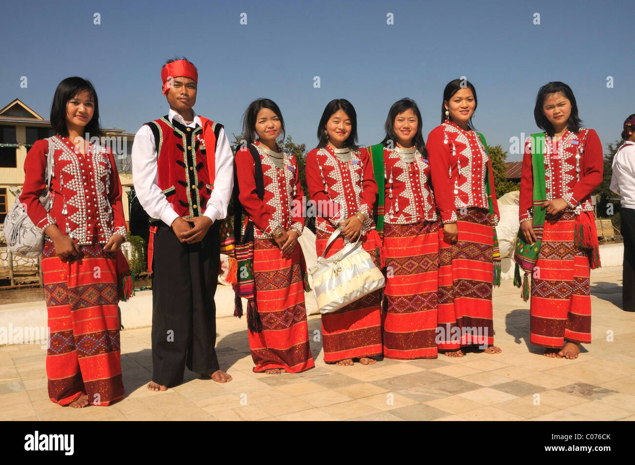 Chin, ethnic minority in traditional costume, Myanmar, Burma, Southeast Asia, Asia Stock Photo
