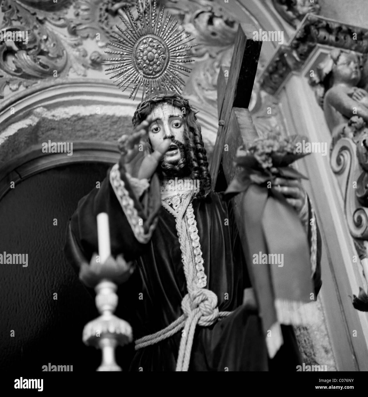 The savior in an old chapel, Portugal, Europe Stock Photo