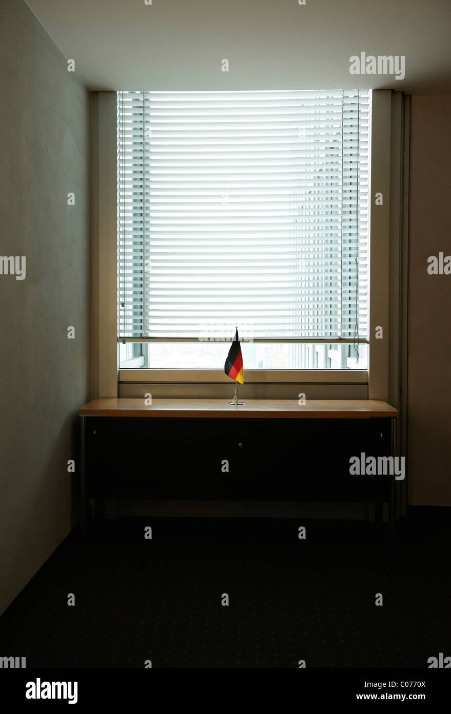 Lone German flag in aa window Stock Photo