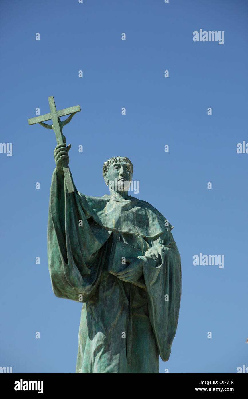 Statue of St. Sao Goncalo de Lagos in Lagos, Algarve, Portugal, Europe Stock Photo