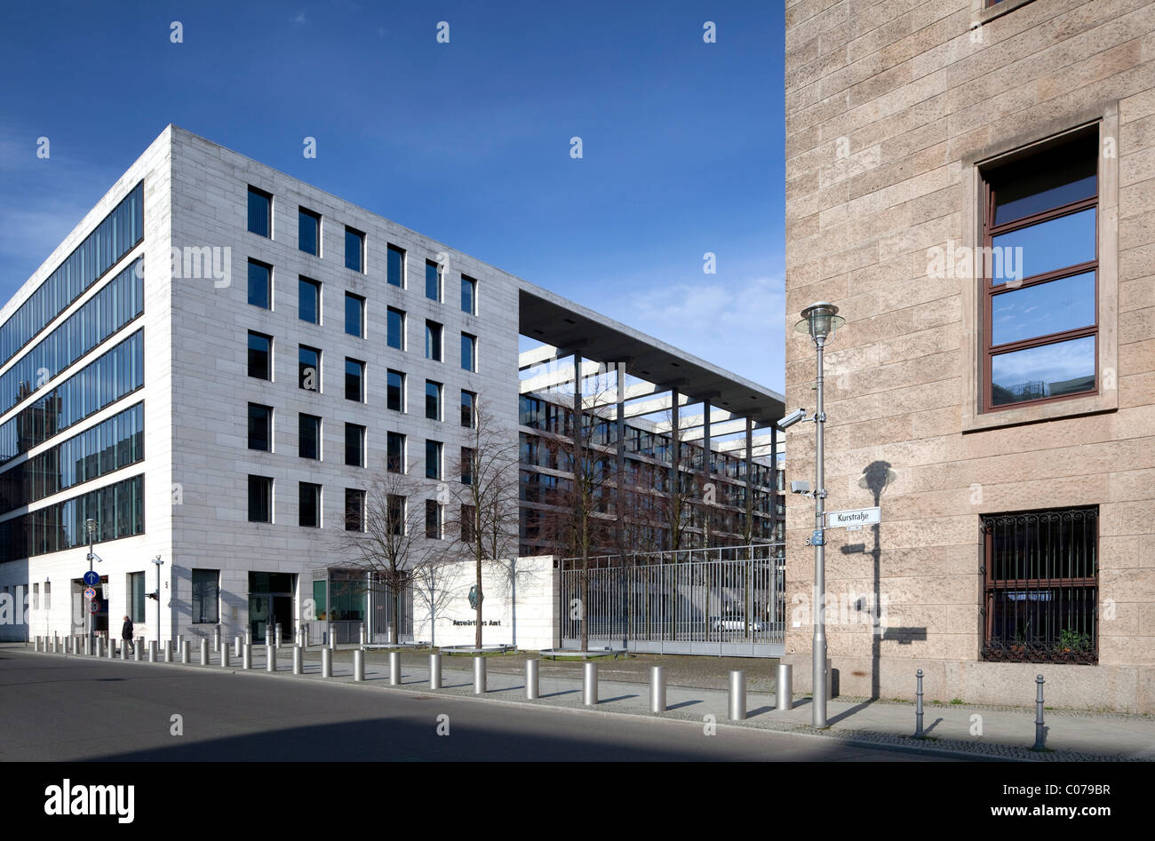 Federal Foreign Office, old and new building, former Reichsbank and Ministry of Finance of the GDR, Mitte district, Berlin Stock Photo