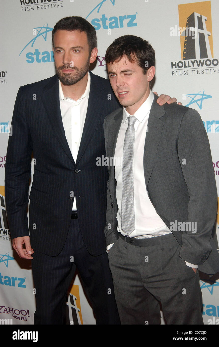 Ben Affleck and Casey Affleck Hollywood Film Festival 11th Annual Hollywood Awards Gala held at the Beverly Hilton Hotel Stock Photo