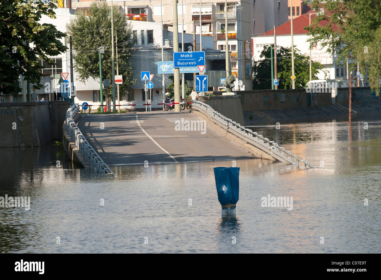 Floods on the Tisza river, Szeged, Hungary, Europe Stock Photo