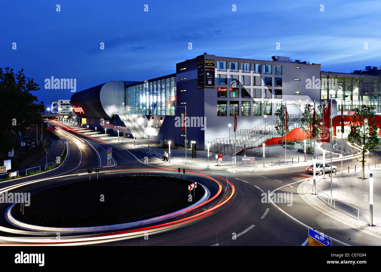 Ring-Arena and Ring-Boulevard in the new development area at the Nurburgring race track, Rhineland-Palatinate, Germany, Europe Stock Photo