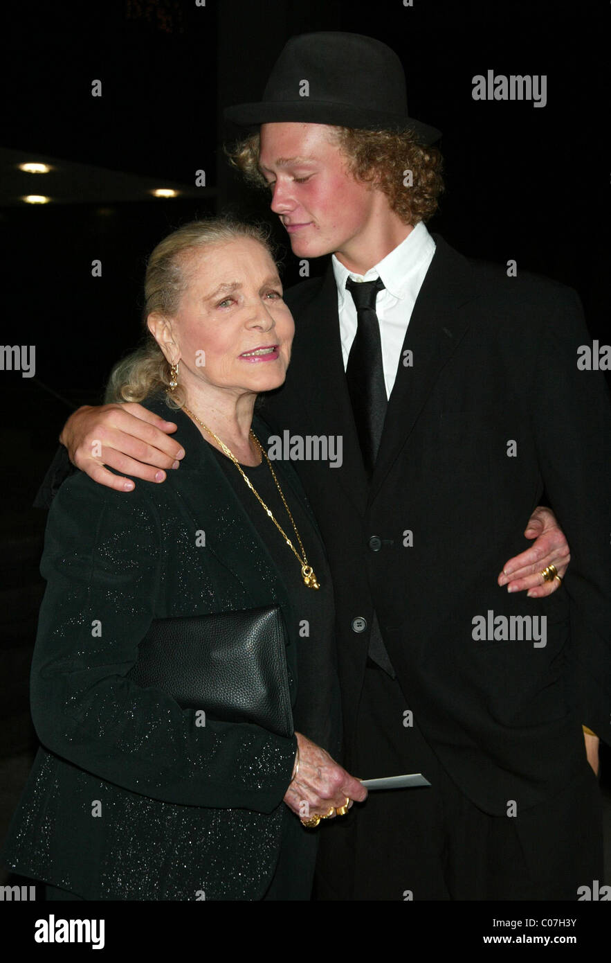 Lauren Bacall and her grandson Jasper Robards Opening night of the Roundabout Theater Off