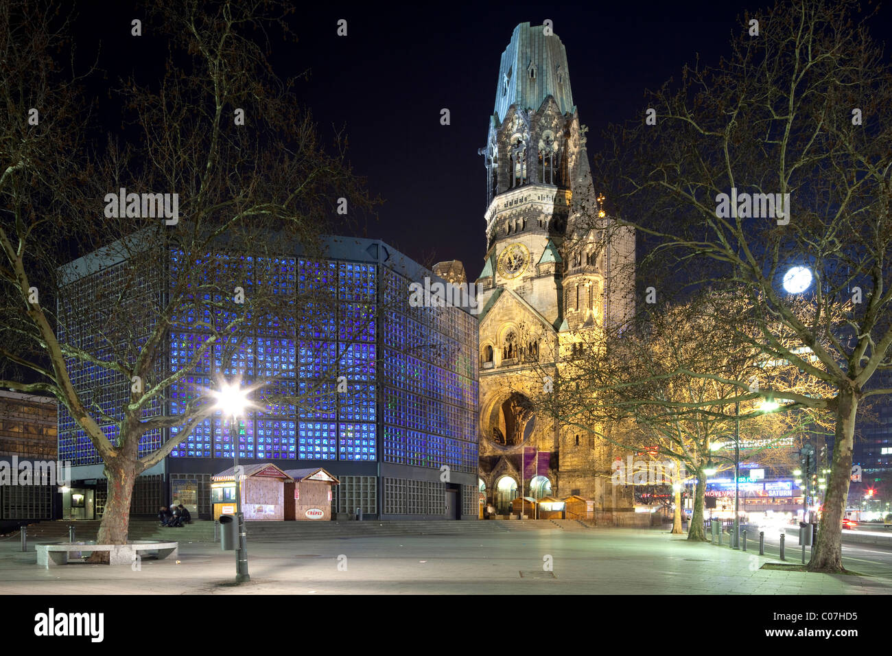 Kaiser Wilhelm Memorial Church, Breitscheidplatz, Charlottenburg, Berlin, Germany, Europe Stock Photo
